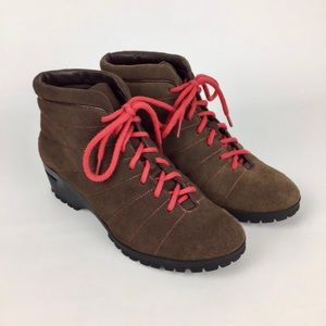 Cole Haan Air Dade Waterproof Brown Suede Lace Up Short Hiking Boot 7